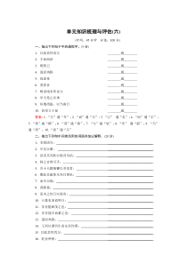 高中语文人教版选修中国古代诗歌散文欣赏练习单元知识梳理与评估6Word版含解析