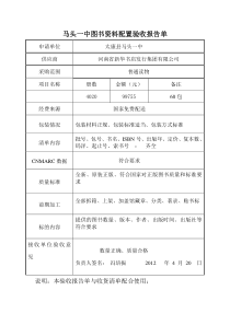 图书验收报告单