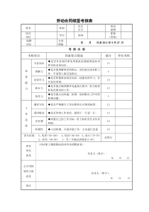 劳动合同续签考核表-2777