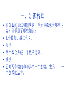 《分数加减法整理与复习》课件