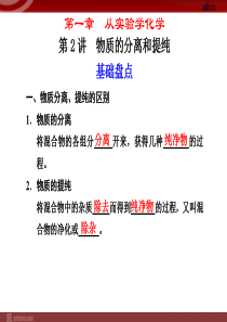 化学高考一轮复习课件第1章第2讲物质的分离和提纯高中化学课件