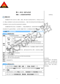 课题1人类重要的营养物质导学案课题1人类重要的营养物质初中化学人教版九年级下册教学资源