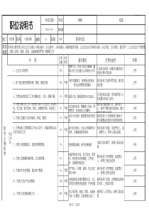 行政经理岗位说明书