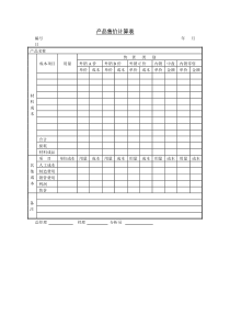 产品售价计算表word表格表单模板