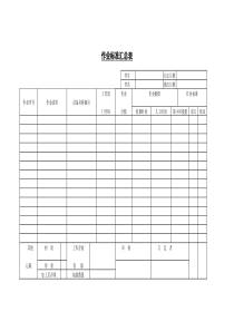 作业标准汇总表word表格表单模板