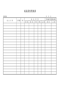 成品原料明细表word表格表单模板