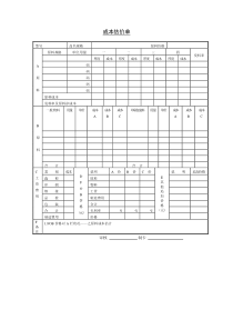 成本估价单3word表格表单模板