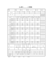 第三节工人期考绩word表格表单模板