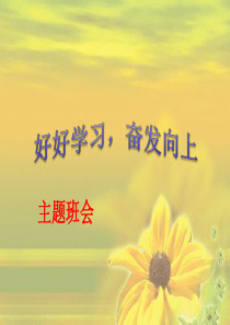 奋发向上-好好学习-主题班会