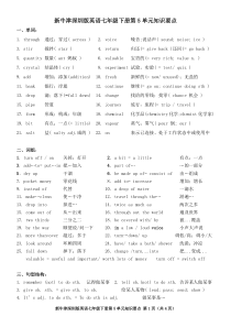 新牛津深圳版英语七年级下册第5单元知识要点