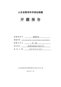 提升学生核心素养的小学美术教学资源开发与利用的实践研究开题报告(临淄实小李强)