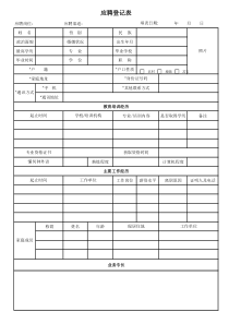 应聘登记表(含面试记录)