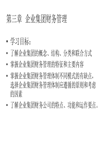 高级财务管理第三章企业集团财务管理