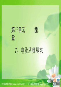 教科版小学科学六年级上册37电能从哪里来PPT课件2