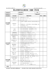 大型活动评分表