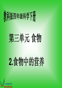 教科版小学科学四年级下册32食物中的营养PPT课件2