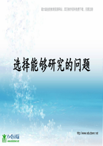 苏教小学科学三年级上册17选择能够研究的问题PPT课件1