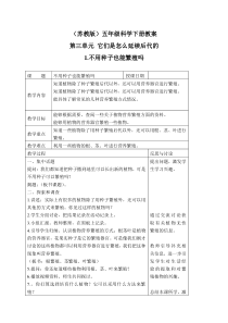 苏教小学科学五年级下册31不用种子也能繁殖吗word教案2