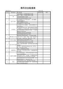 塔吊安全检查表表