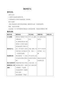 苏教小学科学四年级上册41我们吃什么word教案1