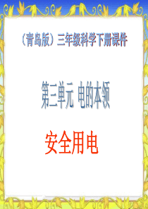 青岛小学科学三年级下册22安全用电PPT课件