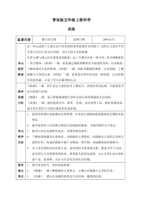 青岛小学科学五年级上册1病毒word教案2