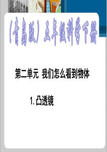 青岛小学科学五年级下册5凸透镜PPT课件2