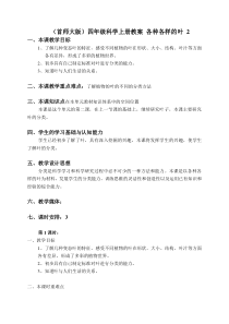 首师大小学科学四年级上册5各种各样的叶word教案2