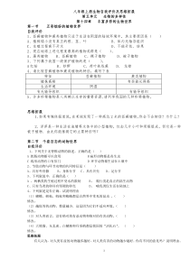 苏教版生物八年级上《自我评价》与《思维拓展》