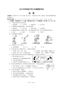 2018年中考化学模拟试卷