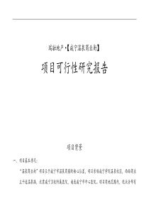 合富辉煌2005年咸宁温泉商业街项目可行性研究报告