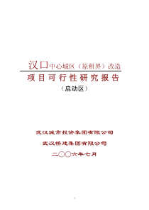 武汉原租界综合改造项目预可研报告