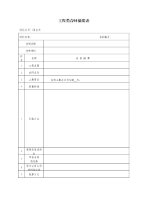 合同摘要表(工程类)