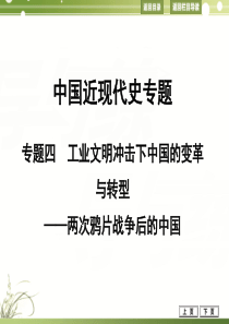 2014届高考历史人民版二轮专题复习专题4工业文明冲击下中国的变革与转型两次鸦片战争后的