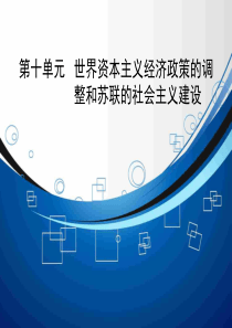 2015高考历史人教版一轮复习课件知识整合要点探究高考透析101世界资本主义经济政策的