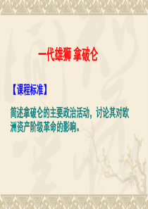 33一代雄狮拿破仑课件新人教版选修4历史选修4人教版精品课件45份