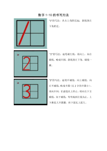 数字1-10的书写方法