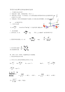 万有引力定律与天体运动知识总结