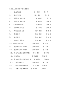 人美版初中美术八年级下册全册教案人教版美术初中美术八年级下册word教案