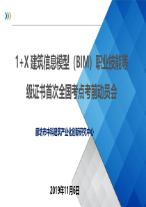 “1+X”证书(BIM)工作介绍