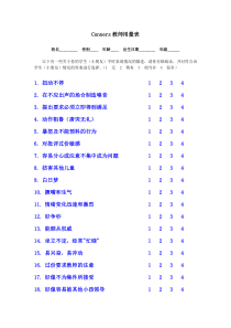 【免费量表】Conners教师用量表