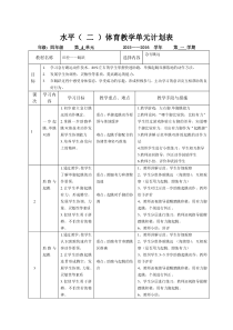 四年级急行跳远单元计划