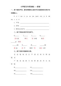 小学语文专项训练拼音