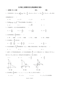 九年级上册数学反比例函数练习题(含答案)