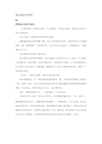 我的教育梦想（师德先进个人演讲材料)