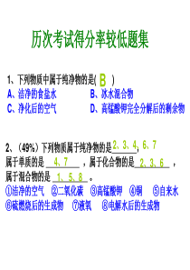 初三化学易错题集技巧归纳