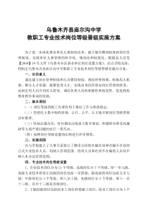 学校岗位设置实施晋级方案