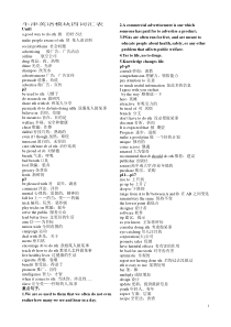 牛津高中英语模块四-三个单元-的-重点单词-词组-句型。