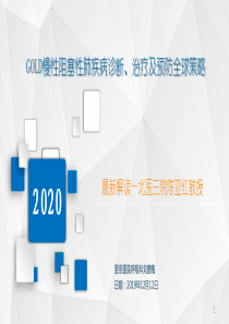 解读2020年GOLD慢性阻塞性肺疾病诊断、治疗及预防全球策略