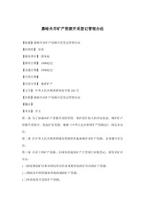 嘉峪关市矿产资源开采登记管理办法(doc7)